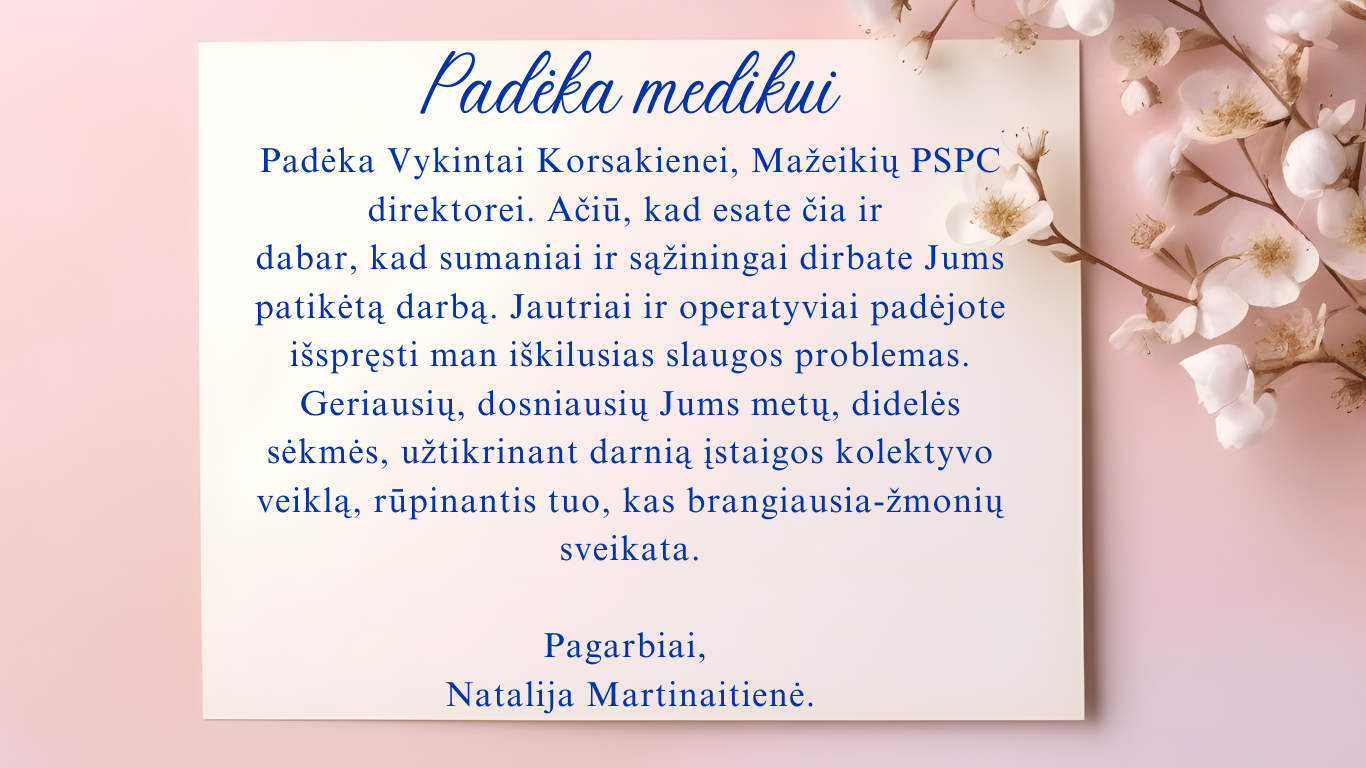 Gautos padėkos